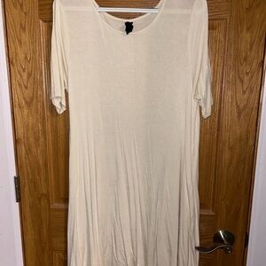 Cream Short Sleeve Swing Tunic